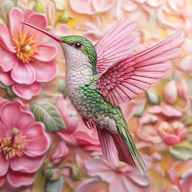 Hummingbird Sign, DCO-13191, Sign For Wreath, 10x10